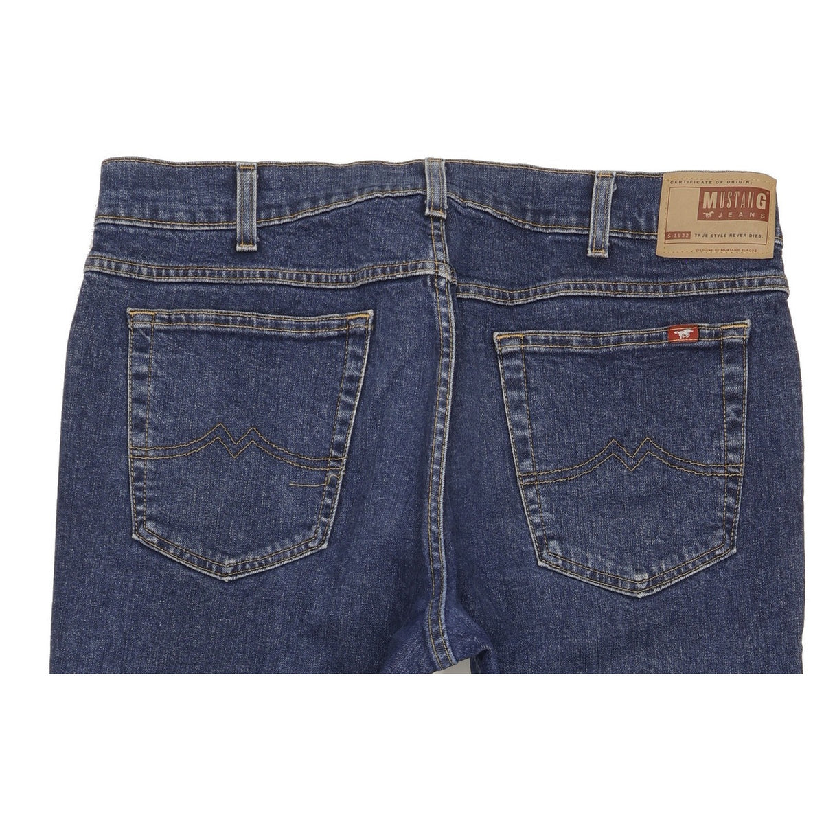 Mustang Big Sur Men Blue Straight Regular Stretch Jeans W38 L30
