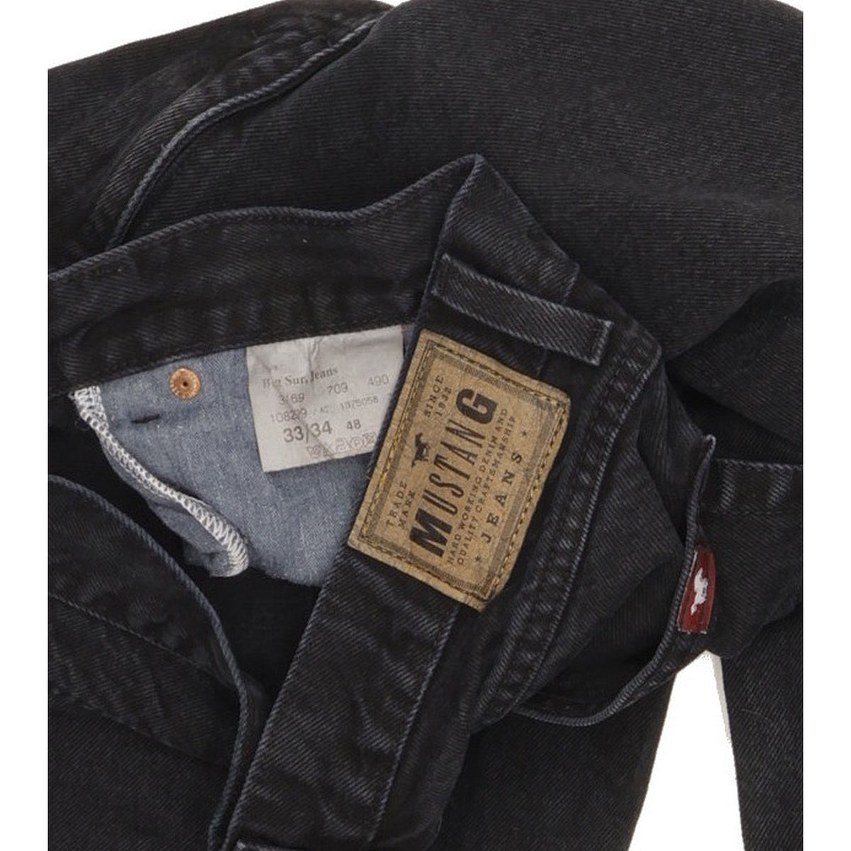 Mustang Big Sur Men Black Straight Regular Jeans W33 L33