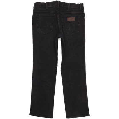 Wrangler Texas Men Black Straight Regular Stretch Jeans W36 L30
