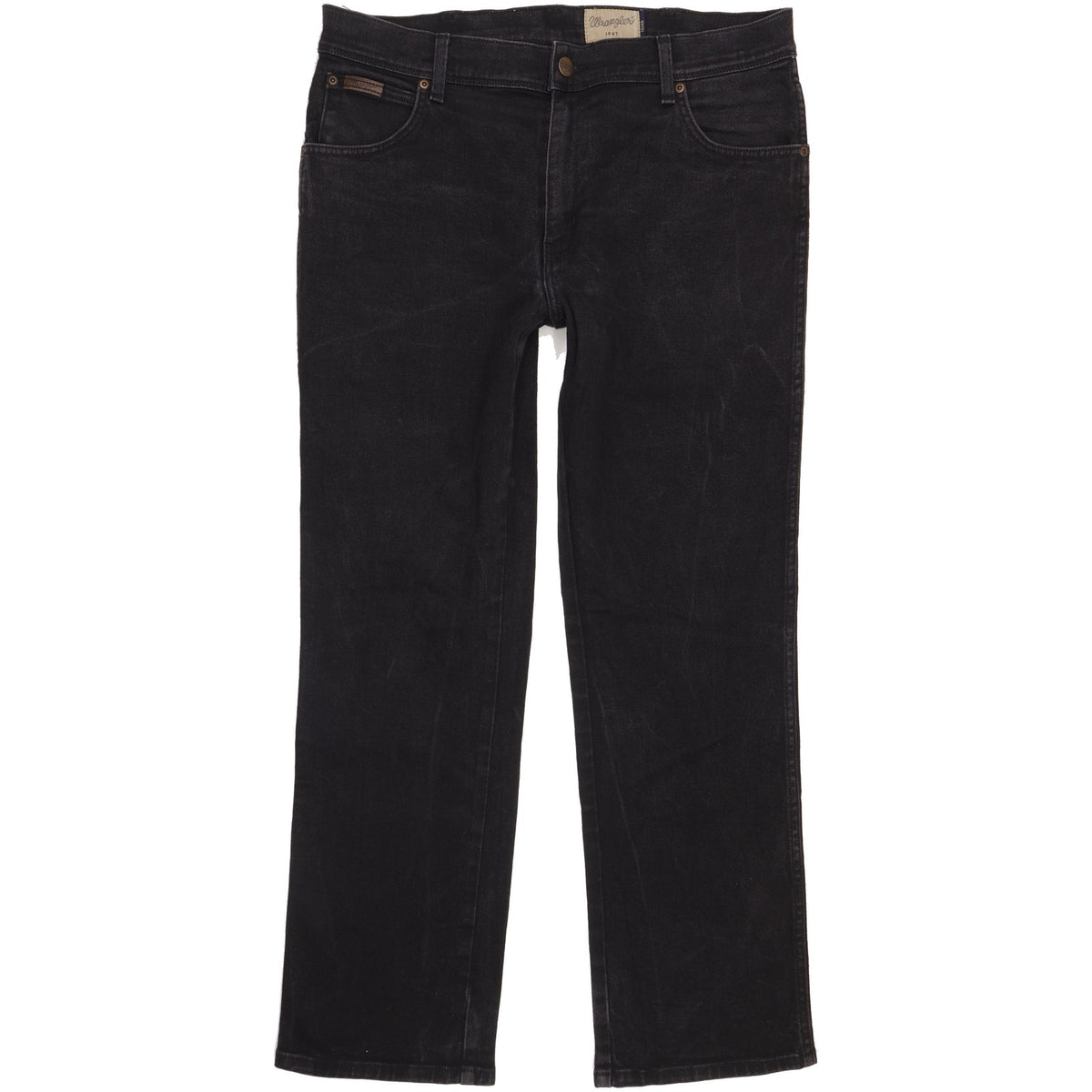 Wrangler Texas Men Black Straight Regular Stretch Jeans W36 L30