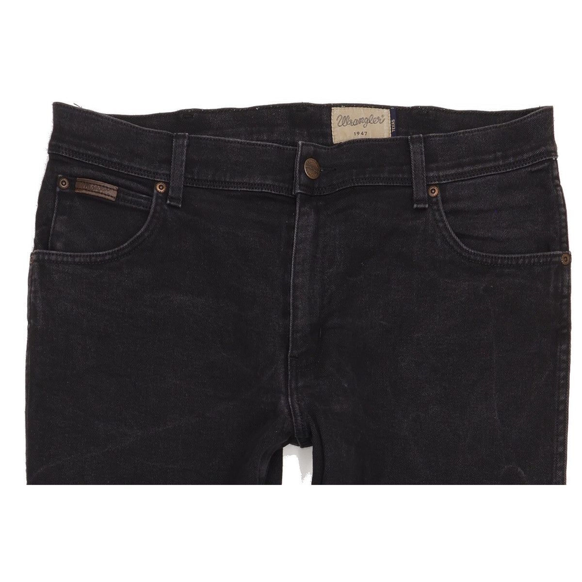 Wrangler Texas Men Black Straight Regular Stretch Jeans W36 L30