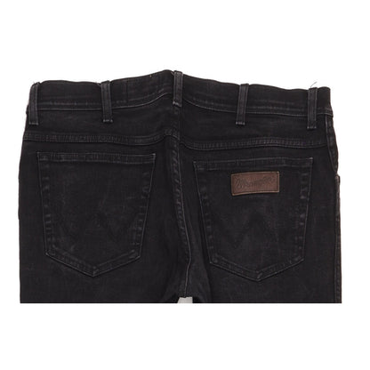 Wrangler Texas Men Black Straight Regular Stretch Jeans W36 L30