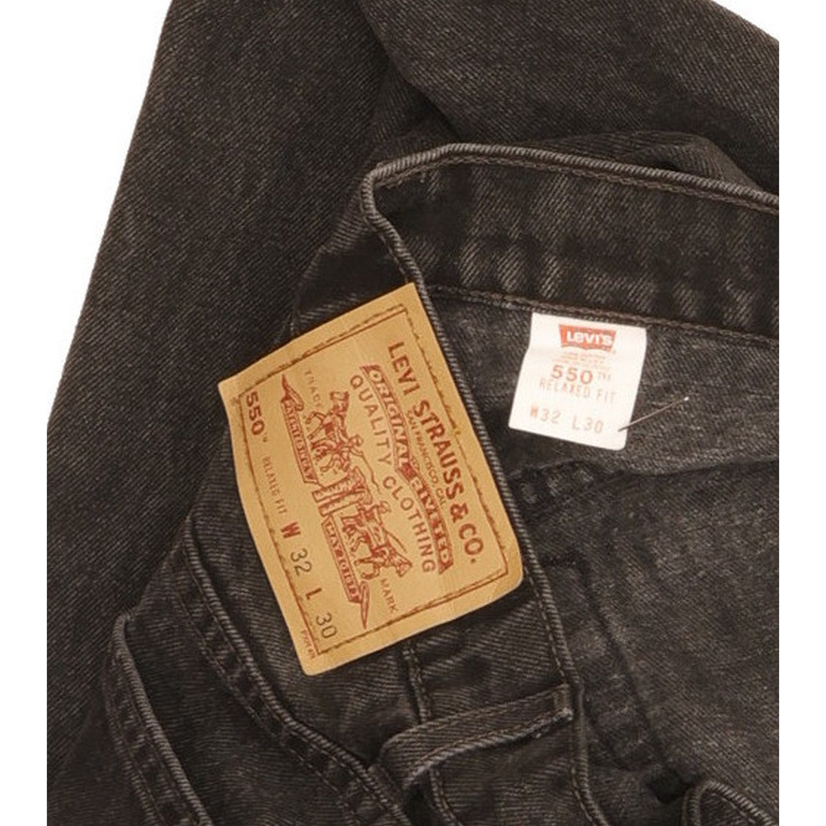 Levi's 550 Made in USA Men Black Straight Relaxed Jeans W31 L30
