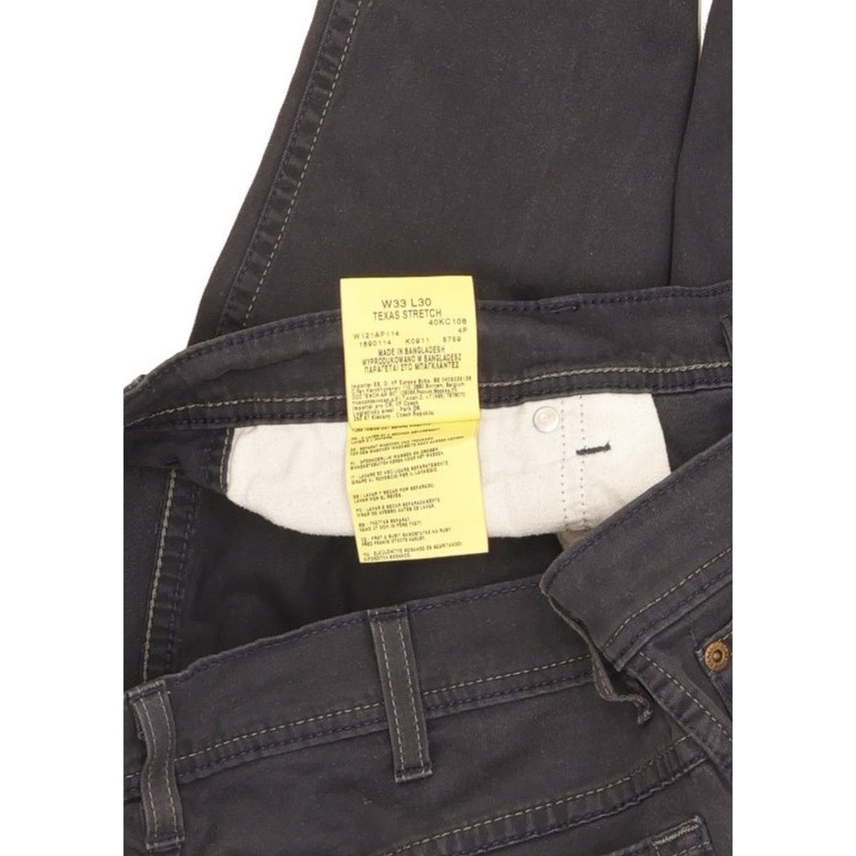 Wrangler Texas Men Navy Straight Regular Stretch Jeans W33 L30
