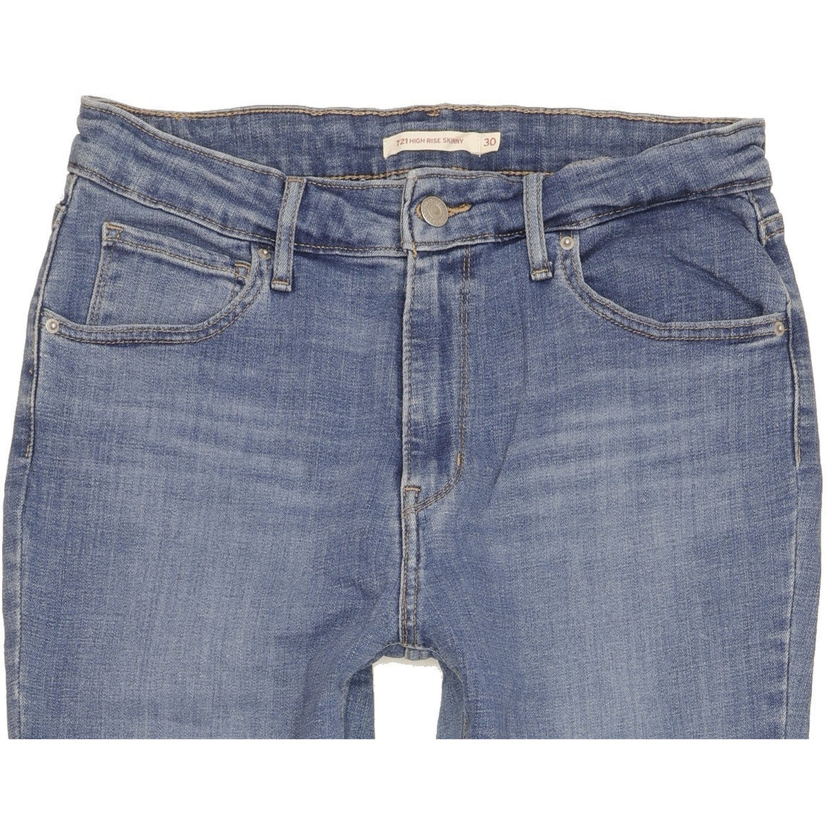 Levi's 721 Blue Skinny Slim Stretch Jeans High Waisted W30 L30