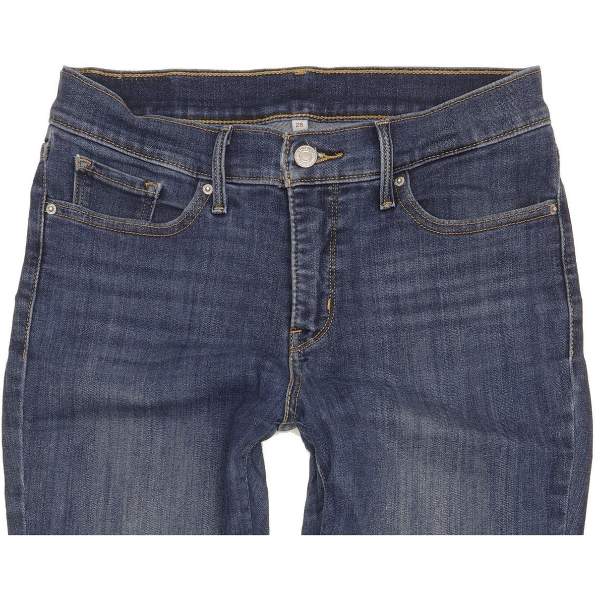 Levi's Women Blue Skinny Slim Cropped Stretch Jeans W28 L30