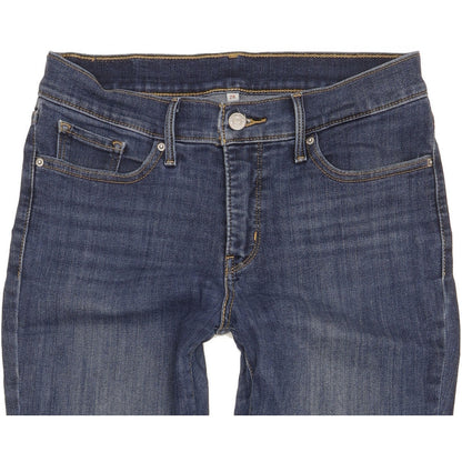 Levi's Women Blue Skinny Slim Cropped Stretch Jeans W28 L30