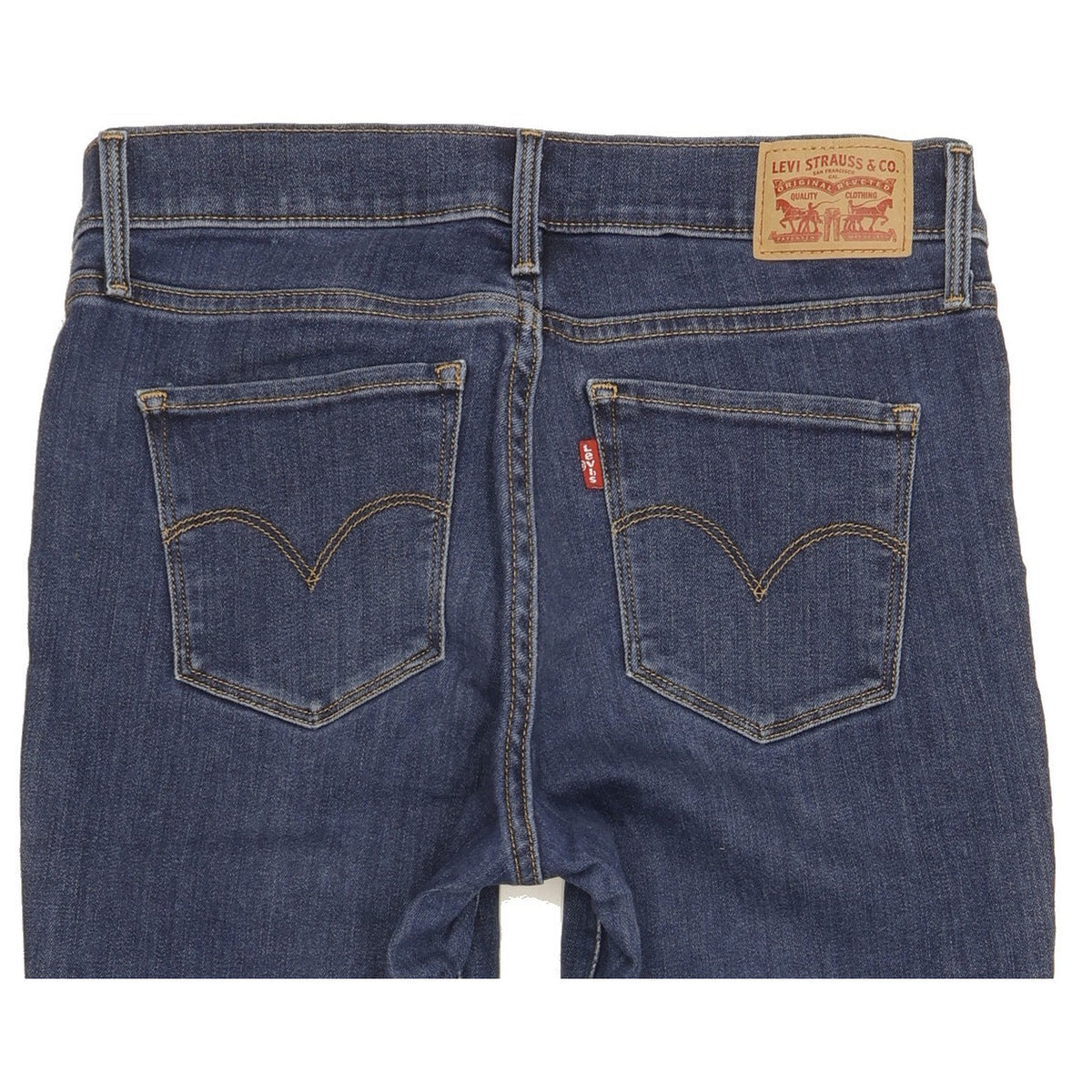 Levi's Women Blue Skinny Slim Cropped Stretch Jeans W28 L30