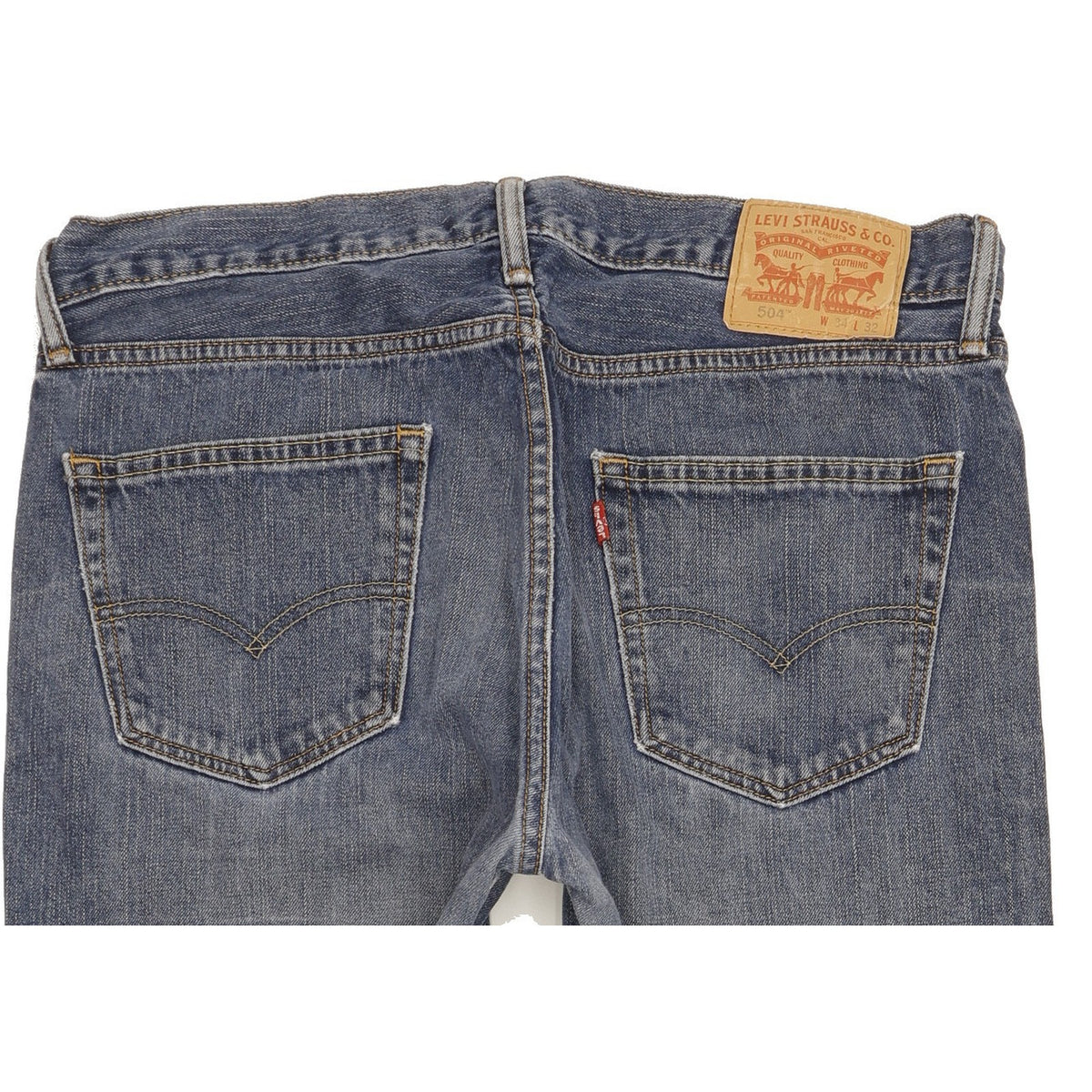 Levi's 504 Men Blue Straight Regular Jeans W34 L31