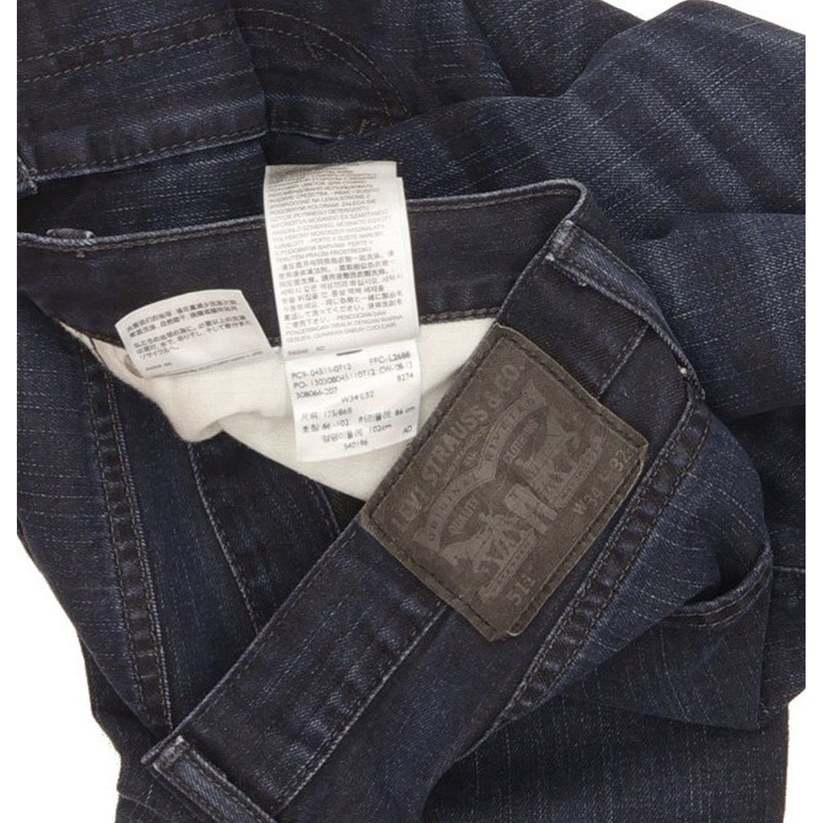 Levi's 511 Men Navy Straight Slim Jeans W34 L29