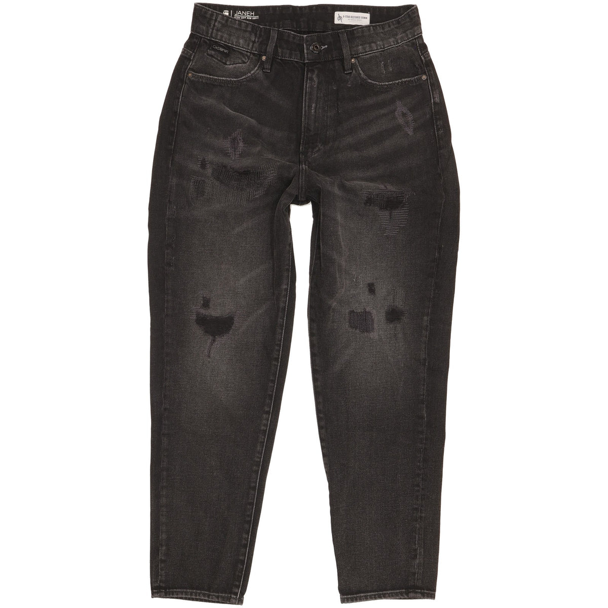 G-Star Janeh Black Tapered Relaxed Mom Jeans High Waisted W28 L30