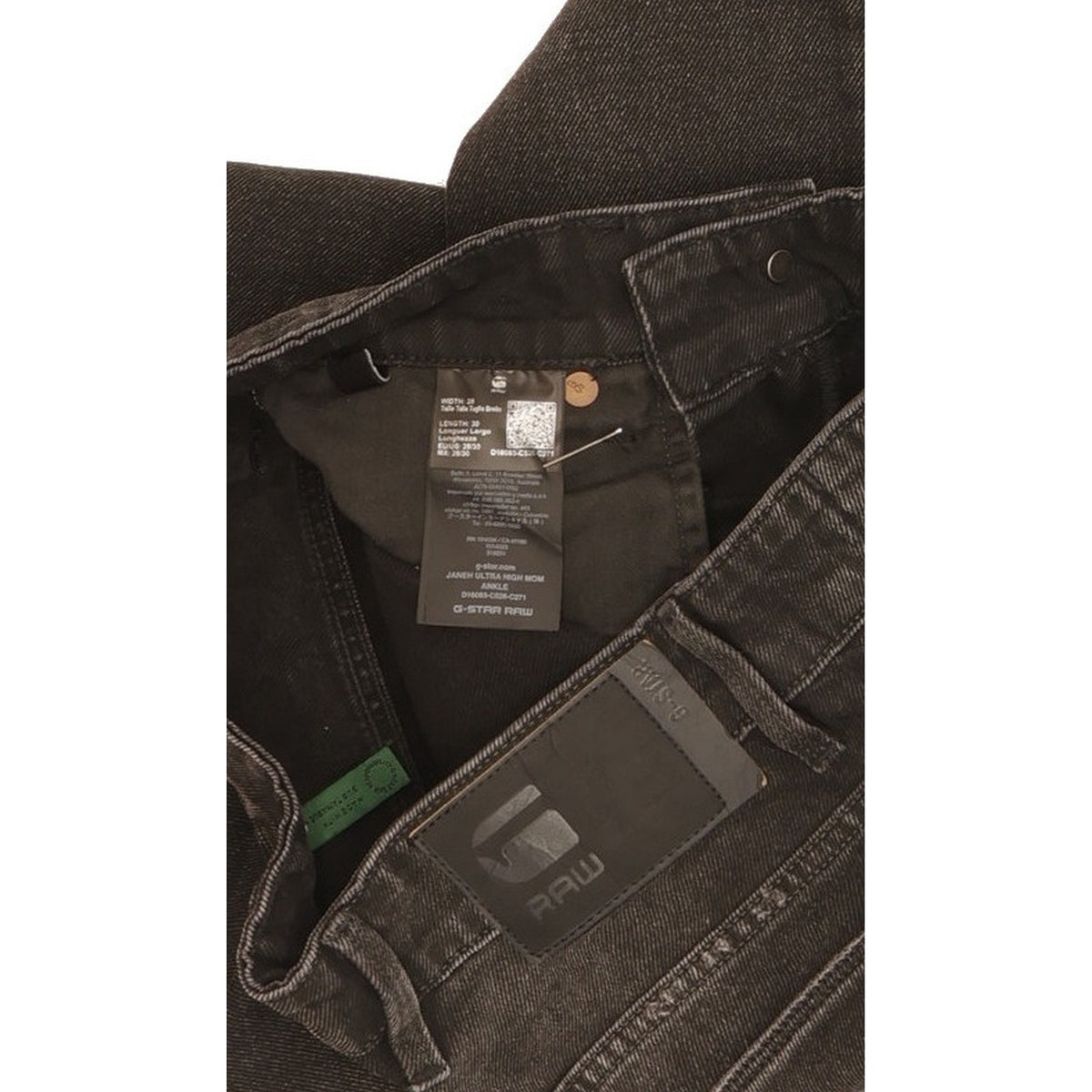 G-Star Janeh Black Tapered Relaxed Mom Jeans High Waisted W28 L30