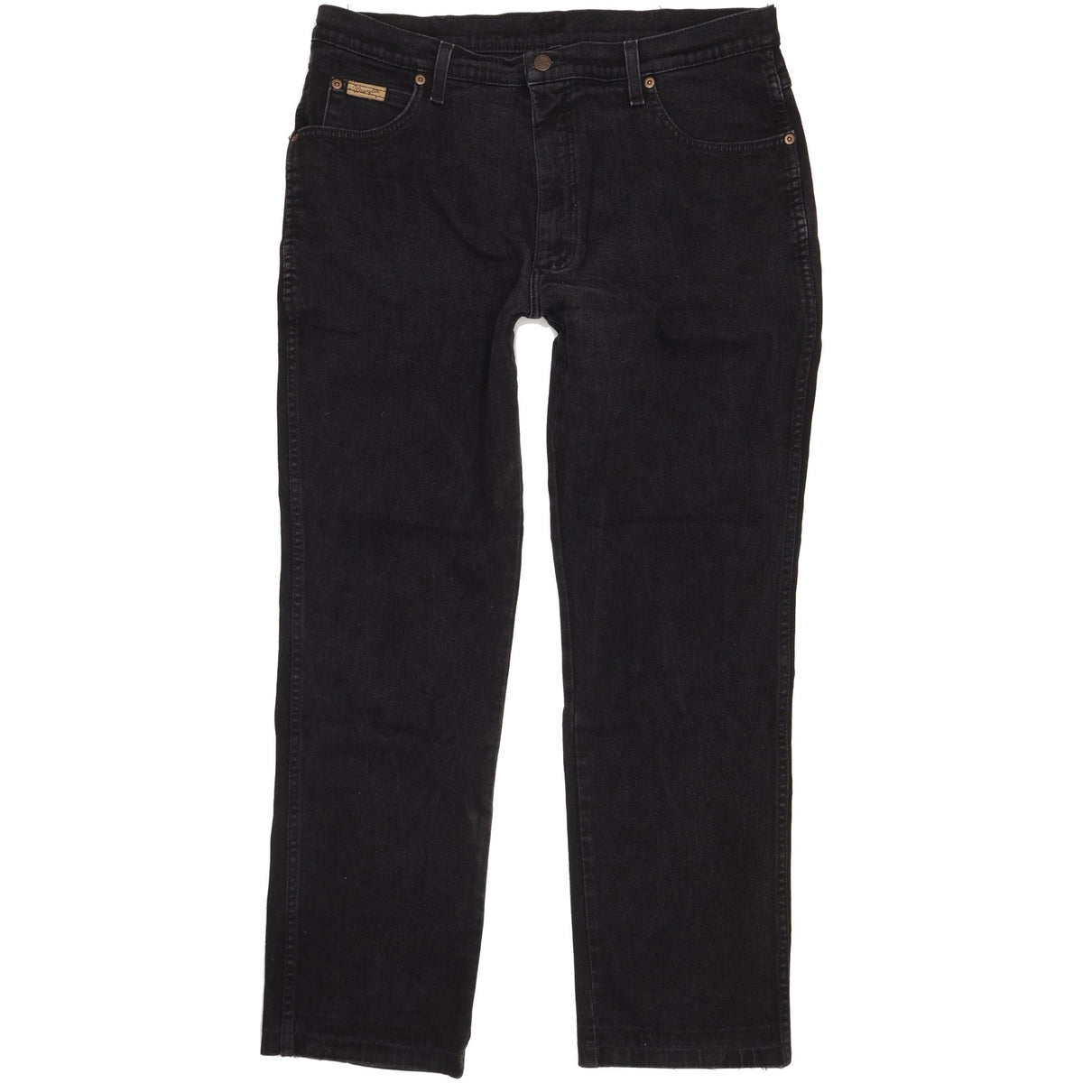 Wrangler Texas Men Black Straight Regular Stretch Jeans W38 L30