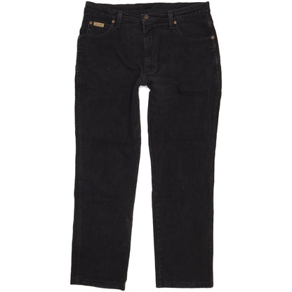 Wrangler Texas Men Black Straight Regular Stretch Jeans W38 L30