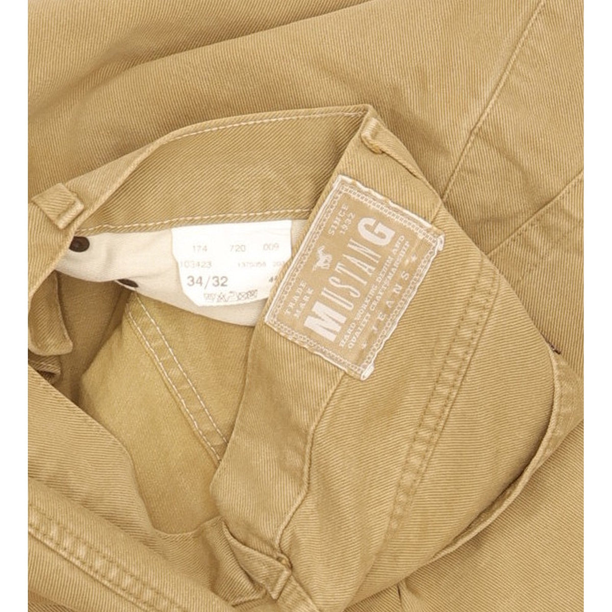 Mustang Men Beige Straight Regular Jeans W34 L32