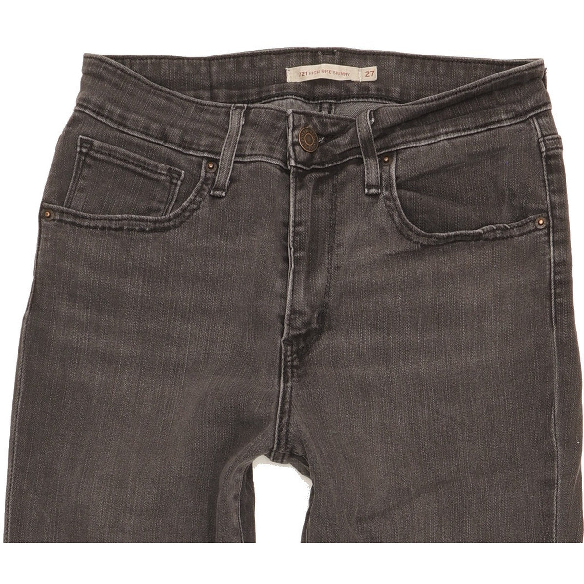Levi's 721 Women Grey Skinny Slim Stretch Jeans W27 L30