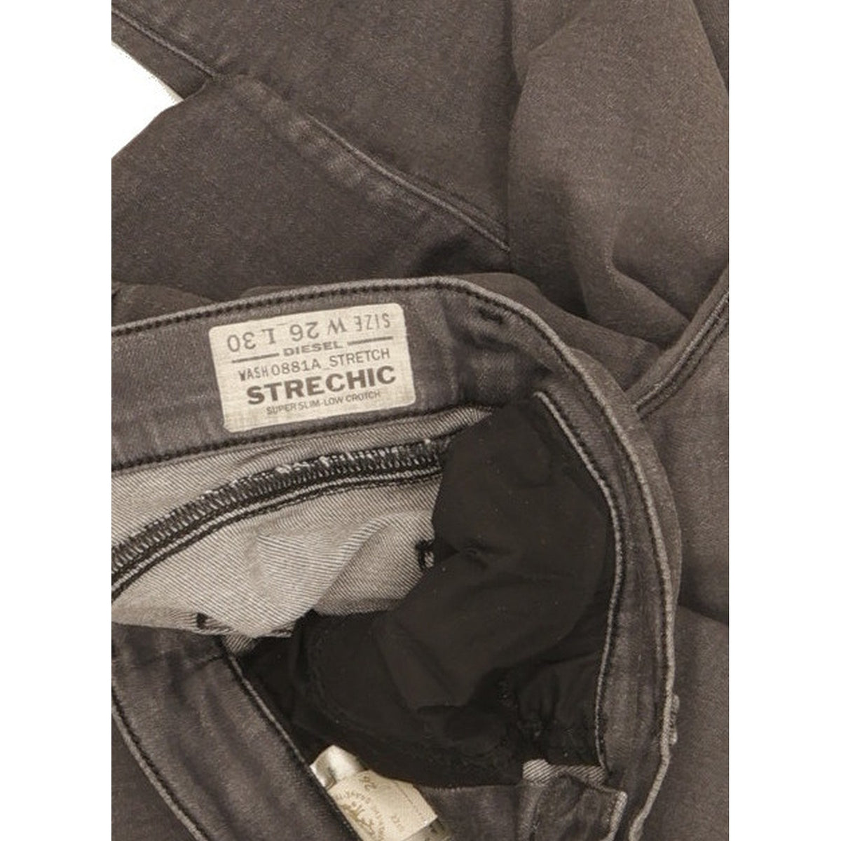 Diesel Strechic Men Grey Skinny Slim Stretch Jeans W26 L30