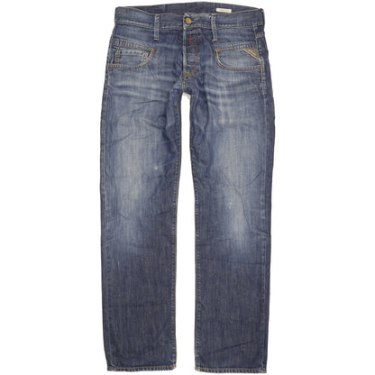 Replay Gybson Men Blue Straight Regular Jeans W31 L32