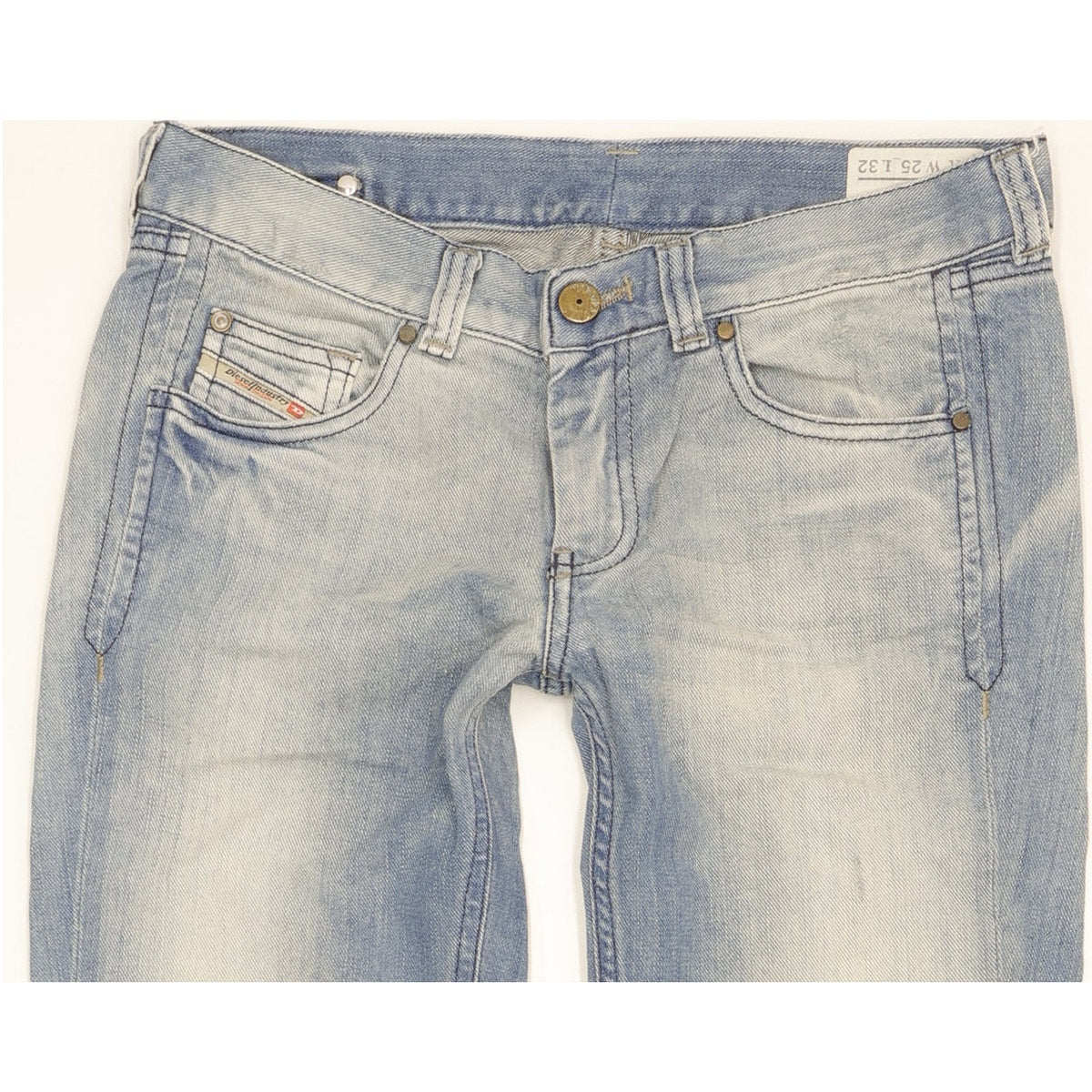 Diesel Doozy Women Blue Straight Slim Jeans W25 L28