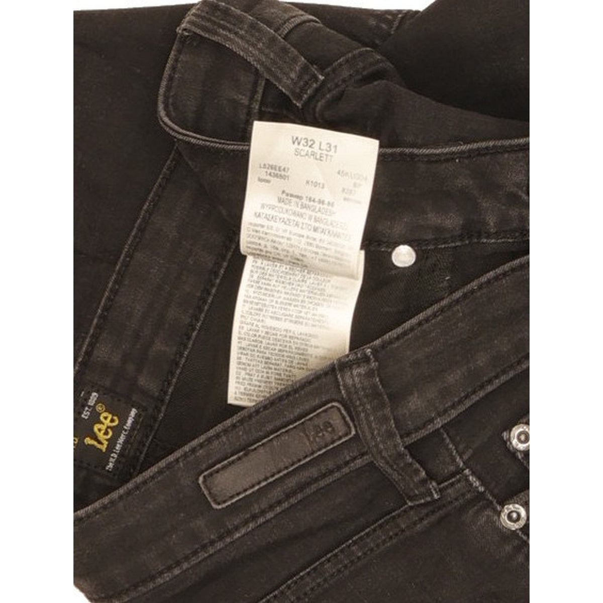 Lee Scarlett Women Black Skinny Slim Stretch Jeans W32 L28