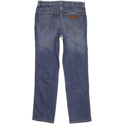 Wrangler Texas Men Blue Straight Regular Stretch Jeans W34 L32