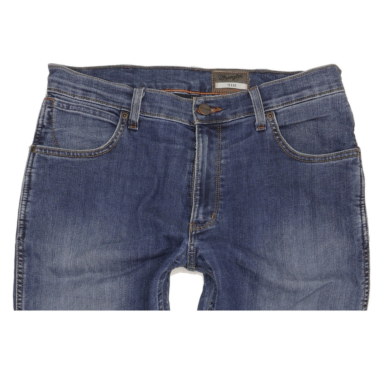Wrangler Texas Men Blue Straight Regular Stretch Jeans W34 L32