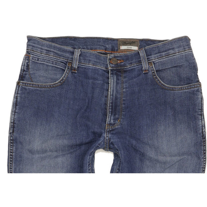 Wrangler Texas Men Blue Straight Regular Stretch Jeans W34 L32