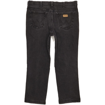 Wrangler Texas Men Black Straight Regular Stretch Jeans W38 L27