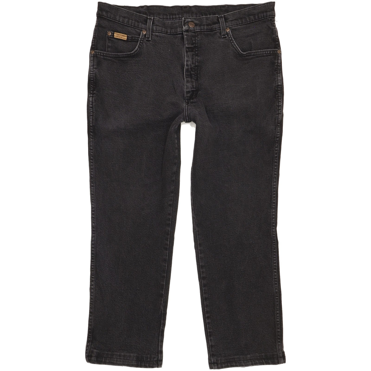 Wrangler Texas Men Black Straight Regular Stretch Jeans W38 L27