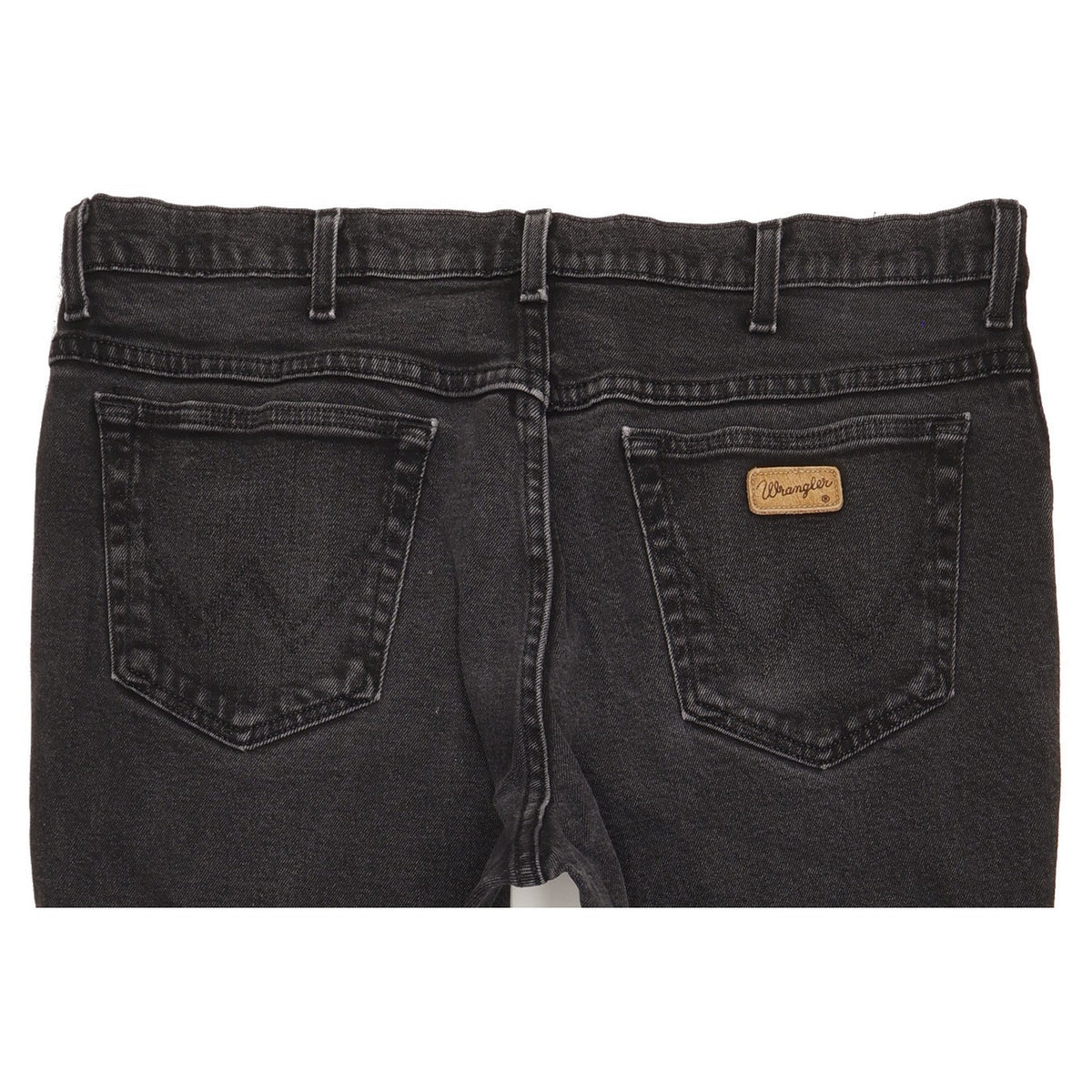 Wrangler Texas Men Black Straight Regular Stretch Jeans W38 L27