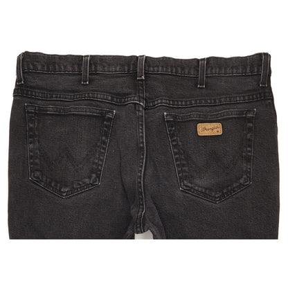 Wrangler Texas Men Black Straight Regular Stretch Jeans W38 L27