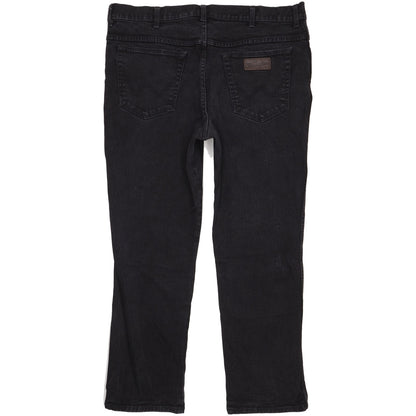 Wrangler Texas Men Black Straight Regular Stretch Jeans W44 L31
