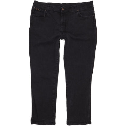 Wrangler Texas Men Black Straight Regular Stretch Jeans W44 L31