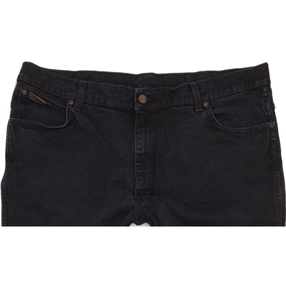Wrangler Texas Men Black Straight Regular Stretch Jeans W44 L31