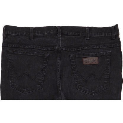 Wrangler Texas Men Black Straight Regular Stretch Jeans W44 L31