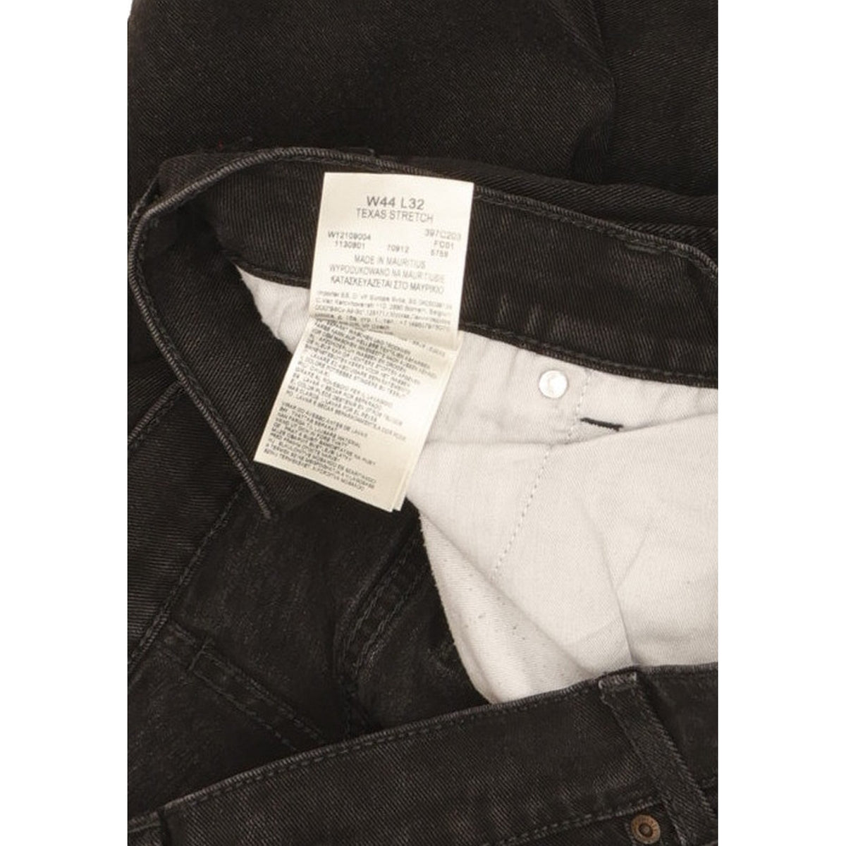Wrangler Texas Men Black Straight Regular Stretch Jeans W44 L31