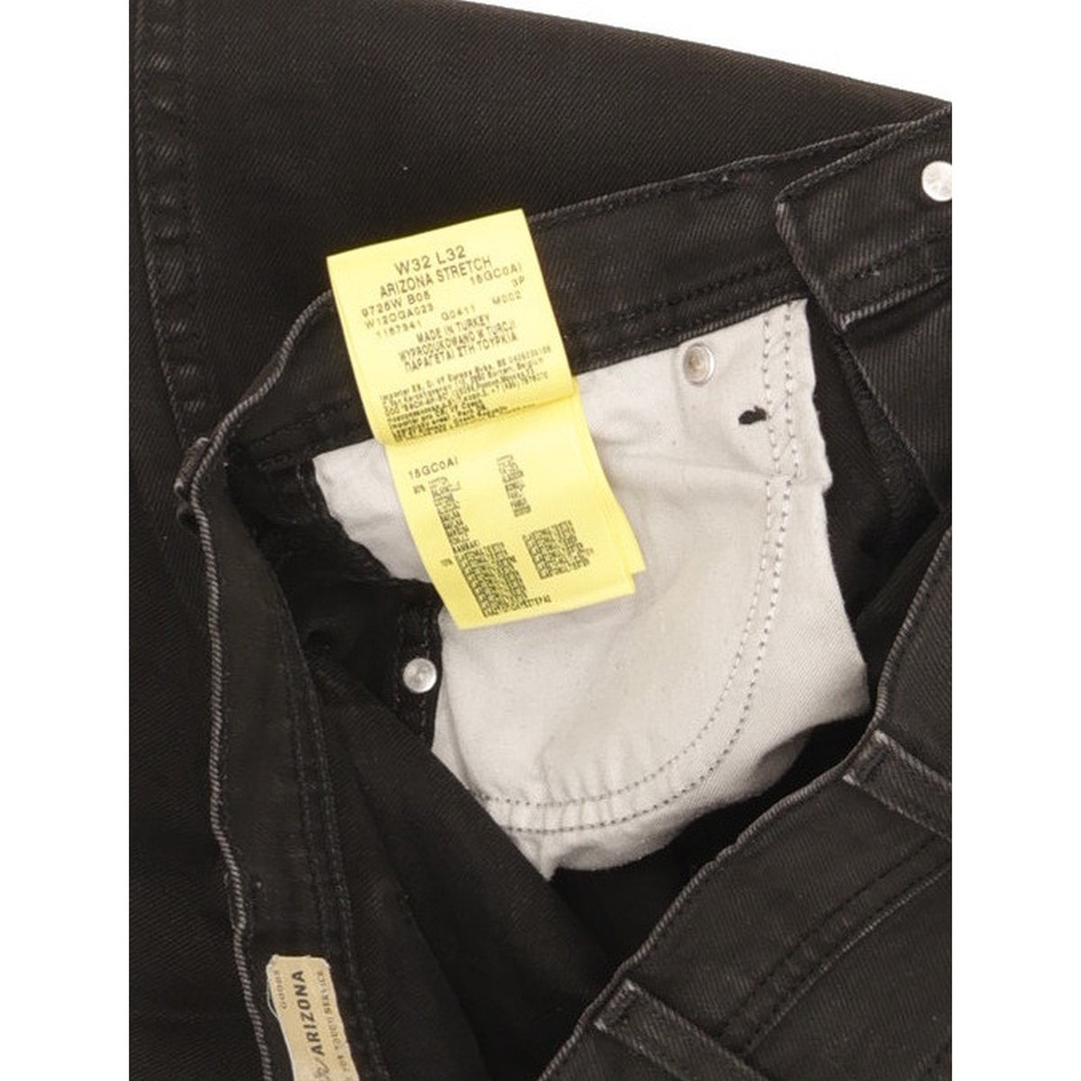 Wrangler Arizona Men Black Straight Regular Stretch Jeans W32 L31