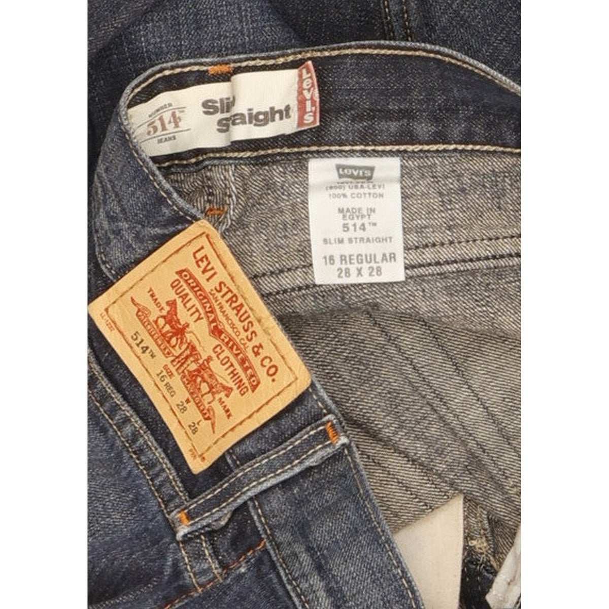 Levi's 514 Men Blue Straight Slim Jeans W28 L28