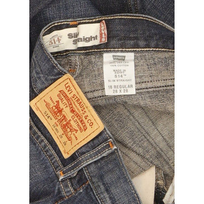 Levi's 514 Men Blue Straight Slim Jeans W28 L28