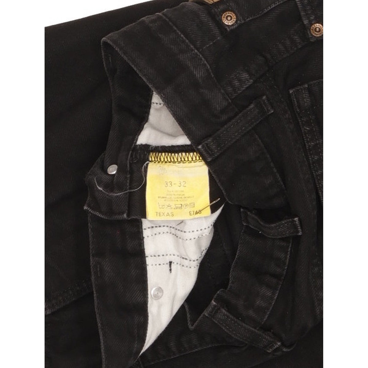 Wrangler Texas Men Black Straight Regular Jeans W33 L32