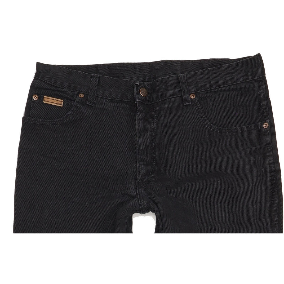 Wrangler Texas Men Black Straight Regular Jeans W35 L33