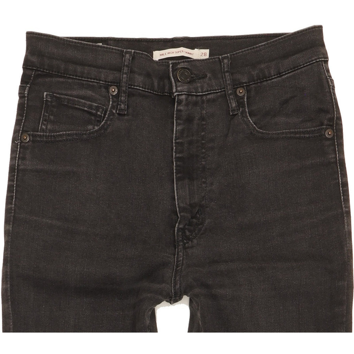 Levi's Mile Black Skinny Slim Stretch Jeans High Waisted W28 L29