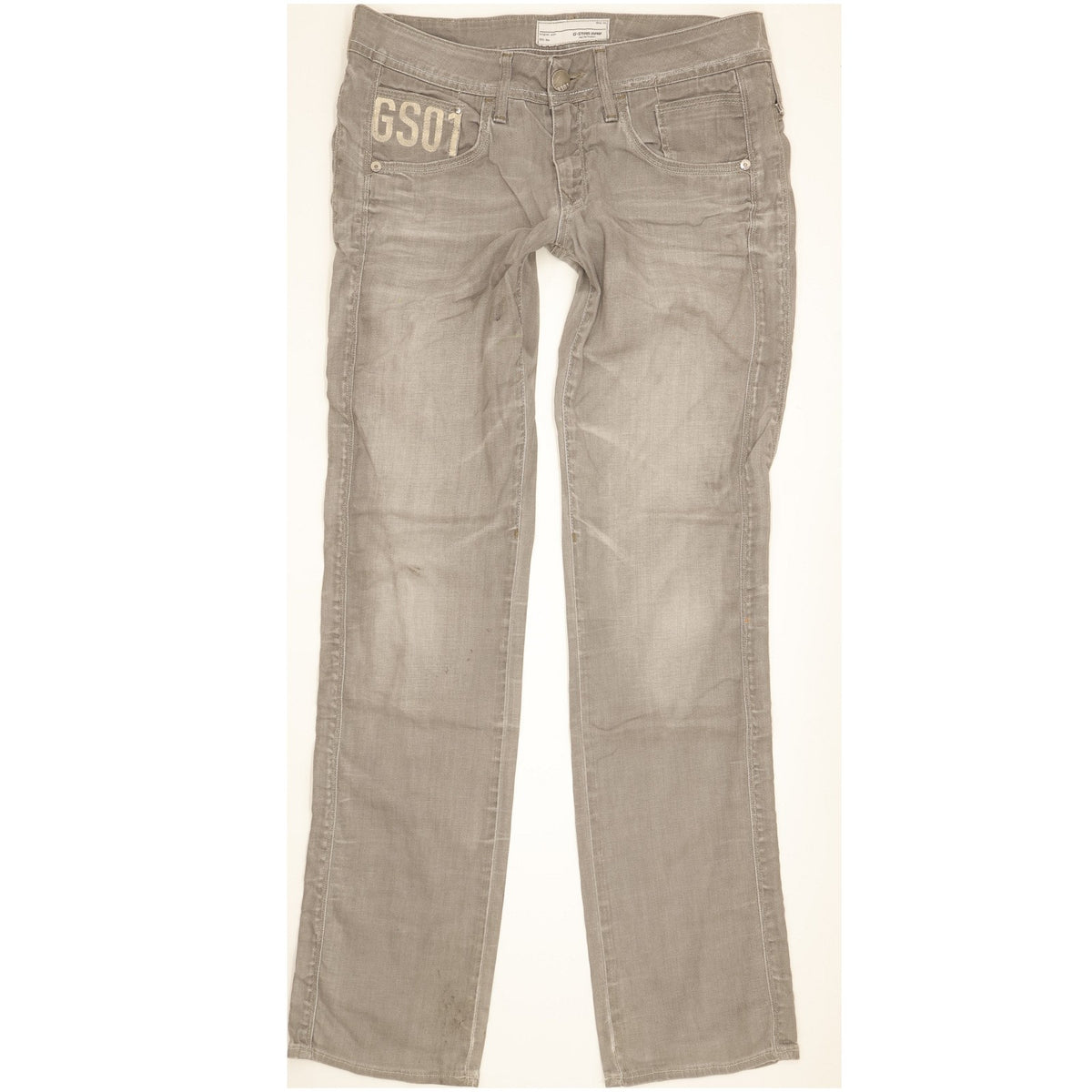 G-Star Saville Women Grey Straight Slim Stretch Jeans W32 L34