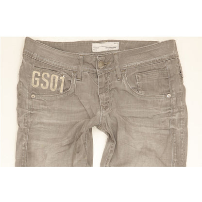 G-Star Saville Women Grey Straight Slim Stretch Jeans W32 L34