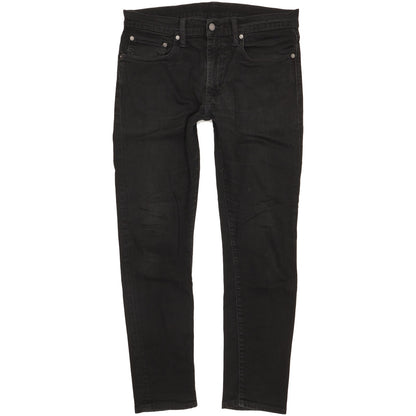 Levi's 512 Men Black Tapered Slim Stretch Jeans W34 L30