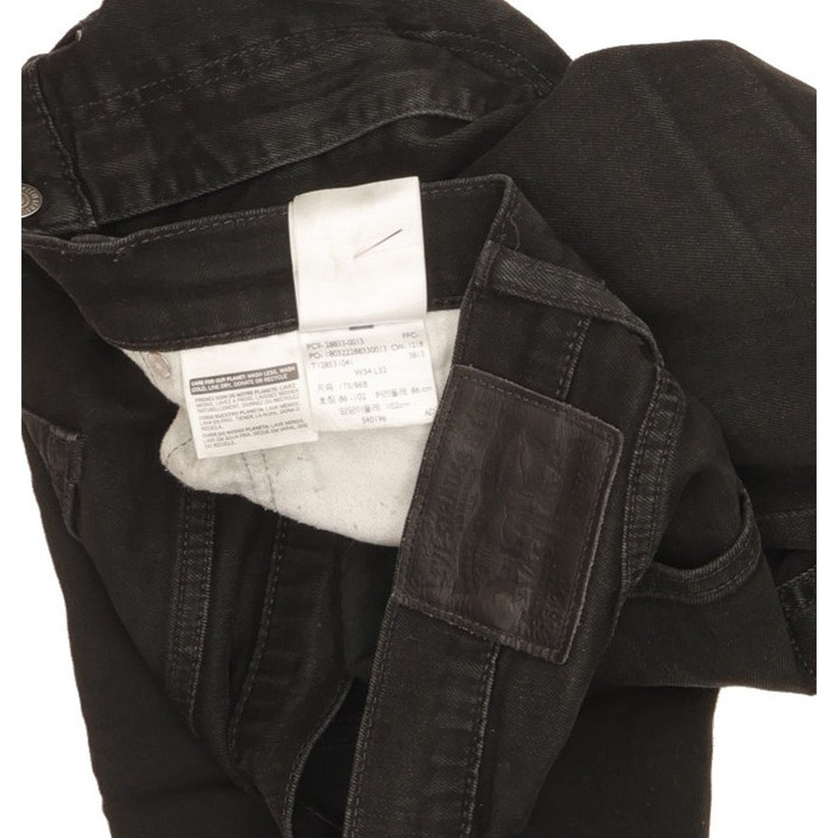 Levi's 512 Men Black Tapered Slim Stretch Jeans W34 L30
