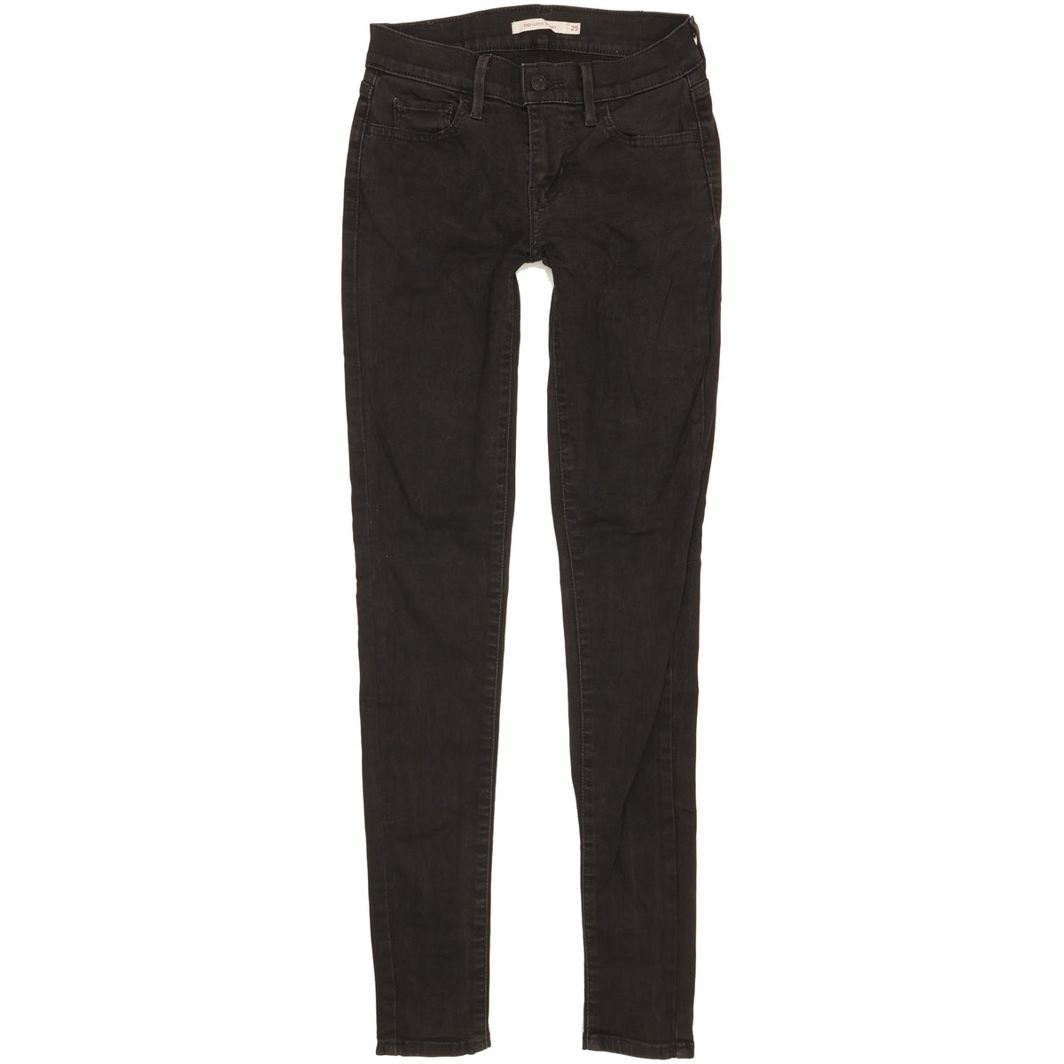 Levi's 710 Super Women Black Skinny Slim Stretch Jeans W25 L31