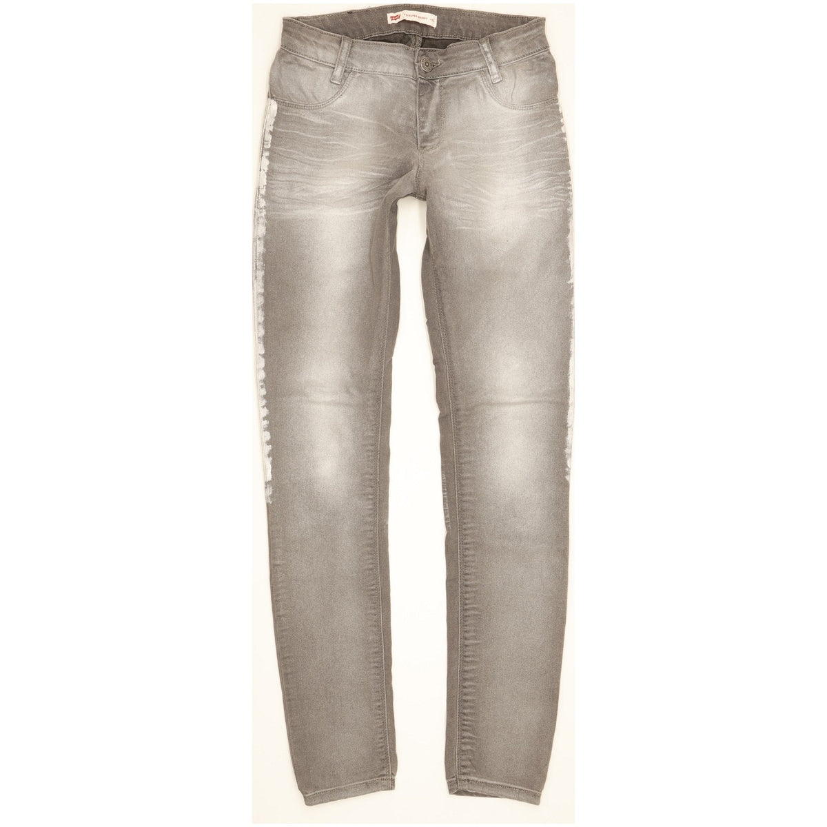 Levi's 710 Super Kids Grey Skinny Slim Stretch Jeans W24 L28