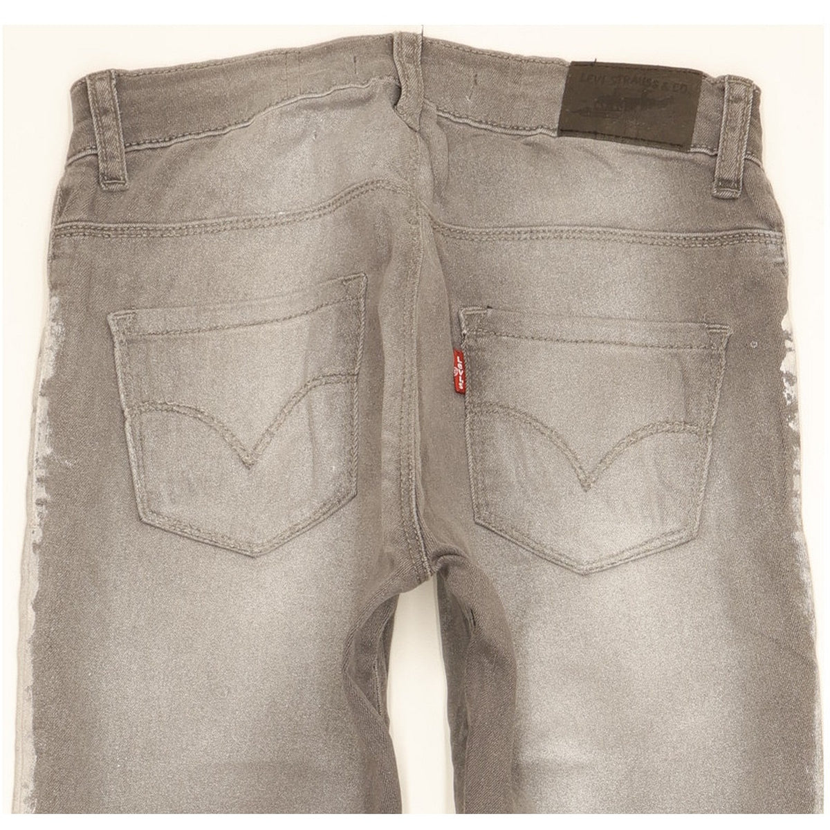 Levi's 710 Super Kids Grey Skinny Slim Stretch Jeans W24 L28