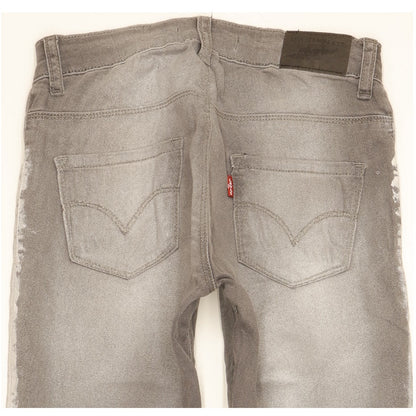 Levi's 710 Super Kids Grey Skinny Slim Stretch Jeans W24 L28